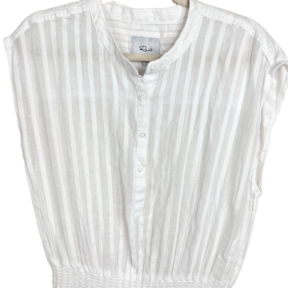 Rails NWOT Angelina Dress White Shadow Stripe Cotton Large - Picture 11 of 16